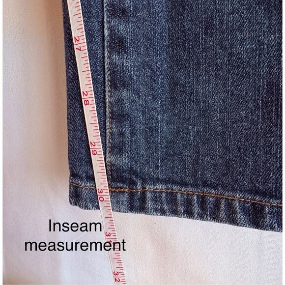 Vintage Chaps Women’s Denim Sz 8 Beaded Pockets Medium-Wash High Rise Mom Jeans - Picture 10 of 13